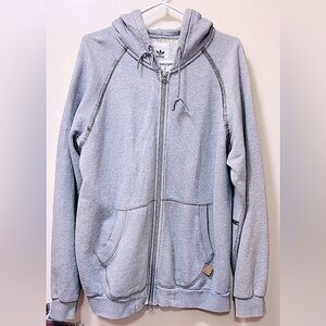Adidas Gray Zip-Up Hoodie 💯 % cotton